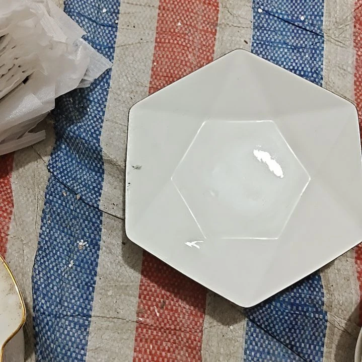 塑料景德镇骨瓷6角8寸盘4个