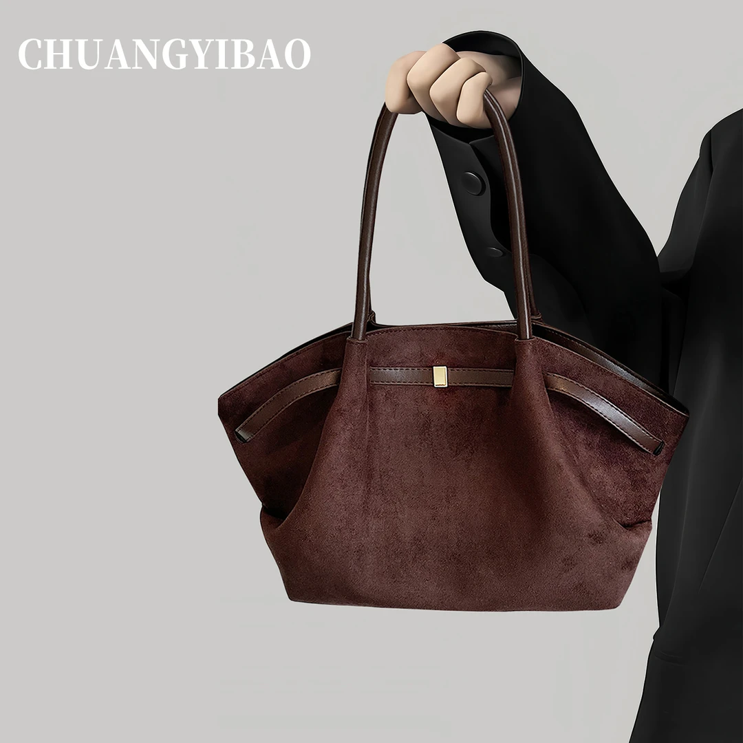 复古通勤大容量托特包女2025新款潮秋冬百搭高级感休闲时尚单肩包