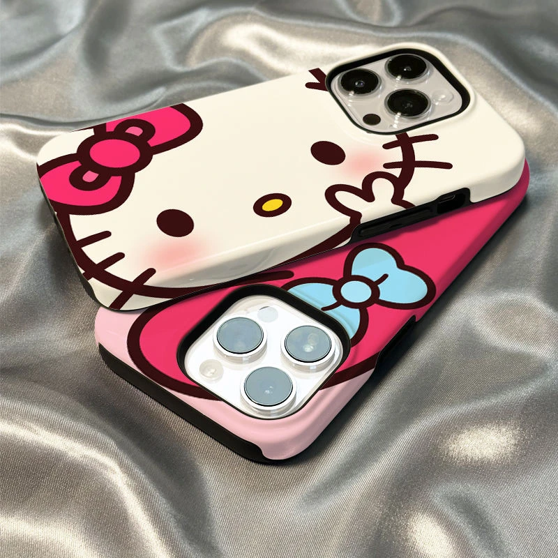 美乐蒂凯蒂适用iphone16手机壳15PRO/14可爱13/12/11菲林二合一