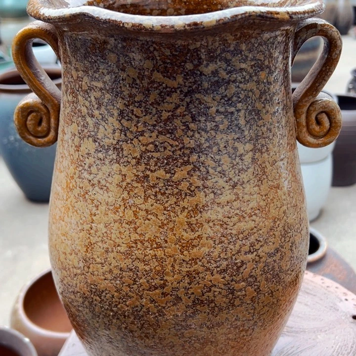 紫砂花盆高约32口约19