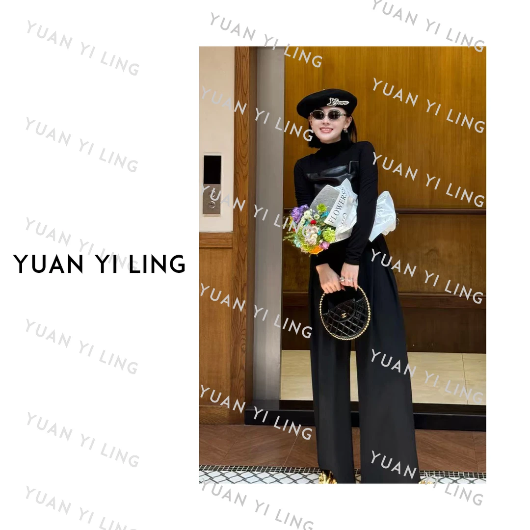 袁艺灵【V家高定】25秋新款澳毛小众高级设计感直筒显瘦阔腿裤7026