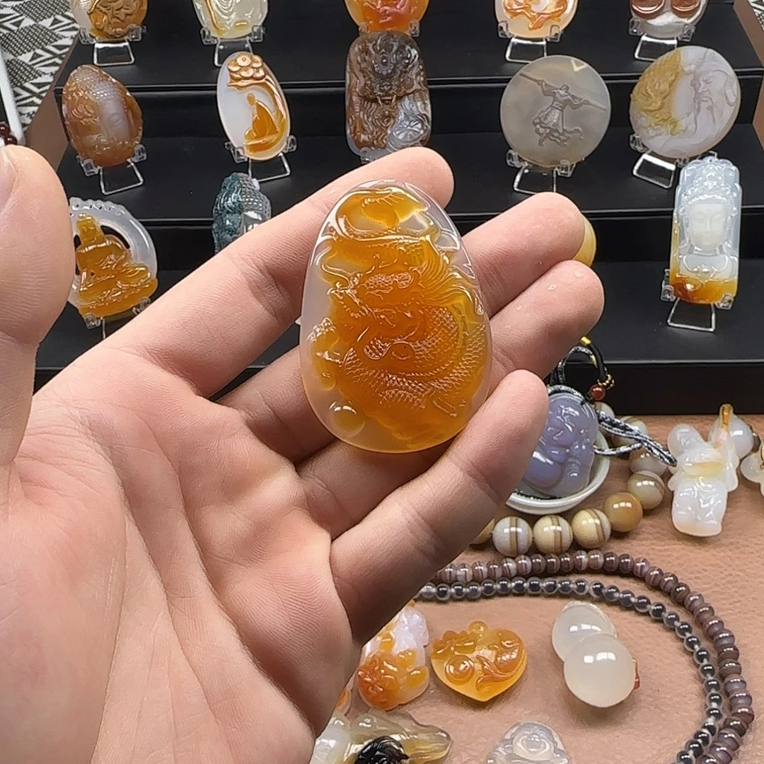 玛瑙/玉髓未镶嵌吊坠(不含链)