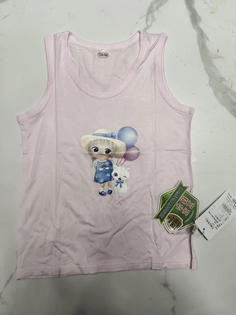 竹棉无骨儿童背心