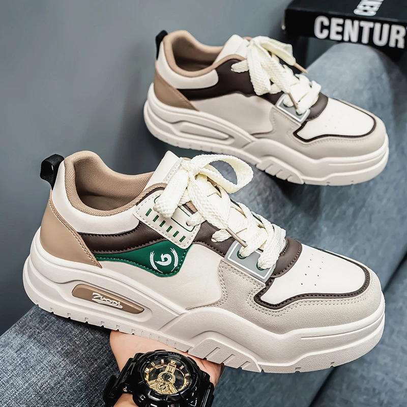 2025年新款春季厚底耐磨休闲透气男士板鞋