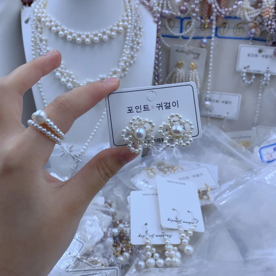 颈饰合金淡水珍珠