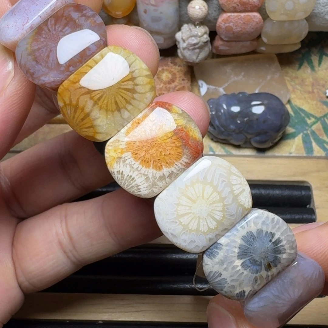 硅化玉天然有机玉石保真色未镶嵌多宝