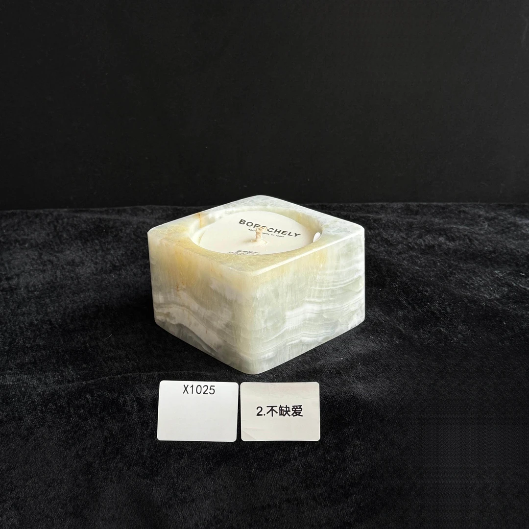BORSCHELY天然大理石蓝冰玉香薰摆件