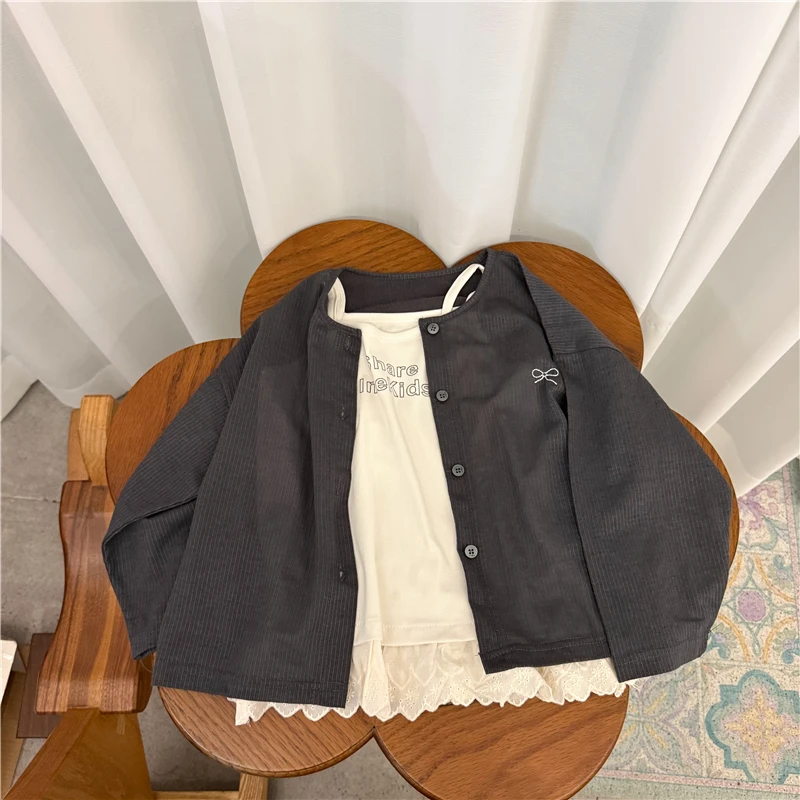 X003TZ吊带外套两件套鱼子酱品牌童装女童