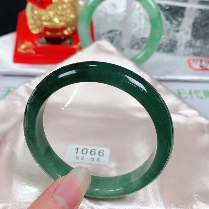 未镶嵌手镯翡翠D***琪  正圈53