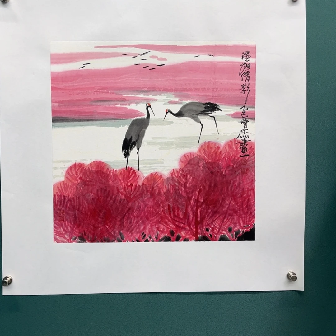 国画艺术家真人手绘