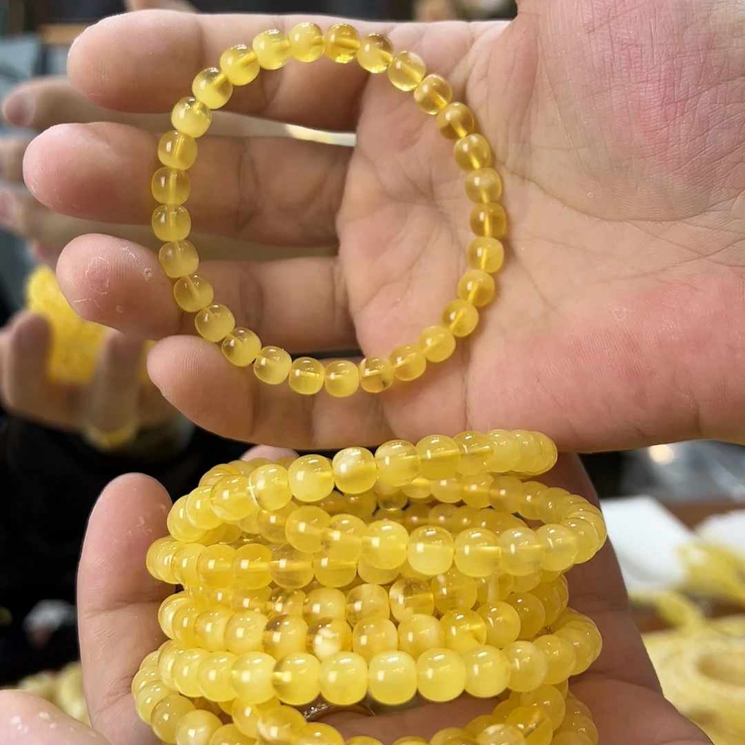 琥珀珠宝奇石未镶嵌多样性发其一7m m