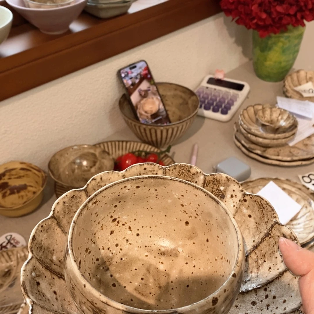 今囍陶器粗陶餐具2件