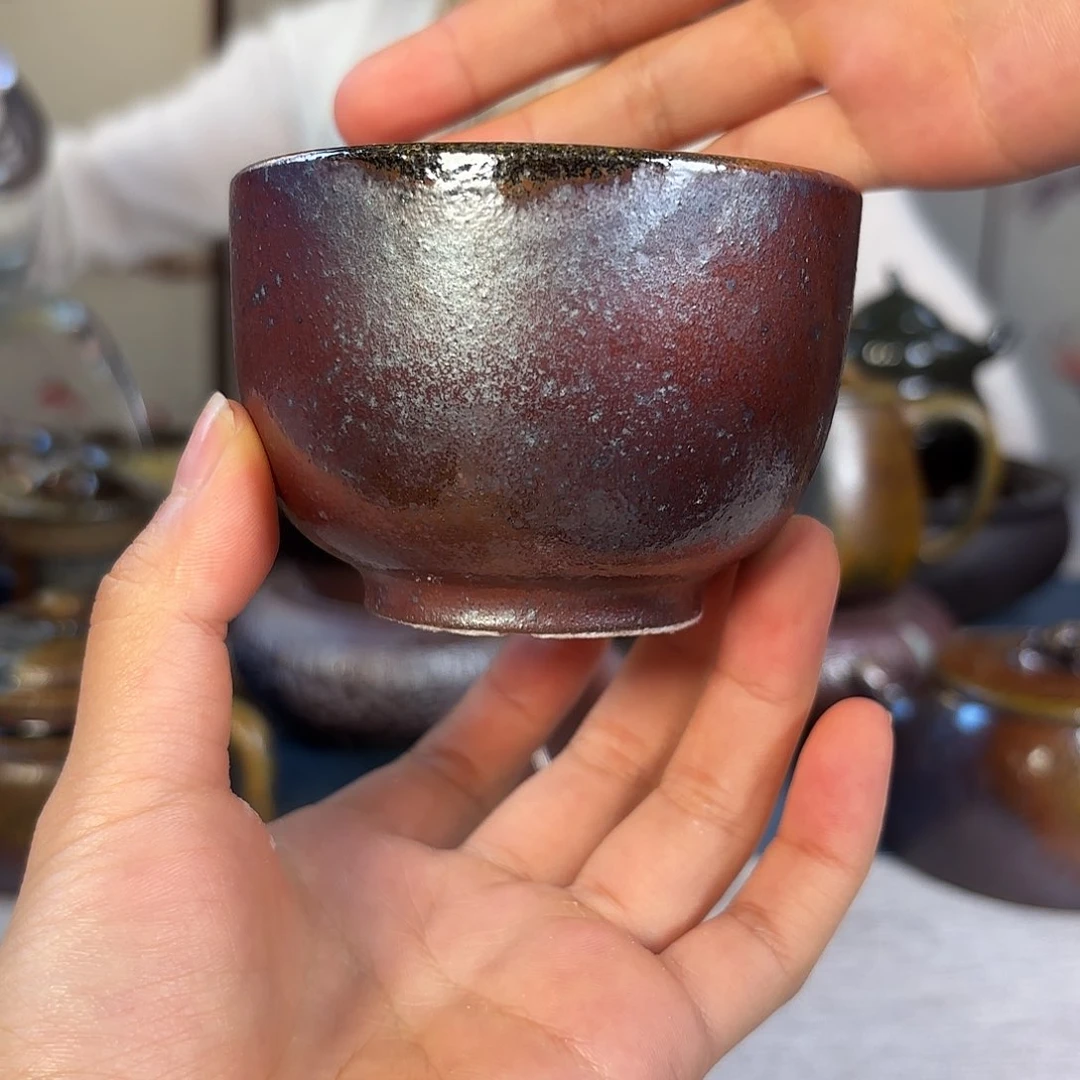 壶永****远瑕疵柴烧紫砂紫泥杯