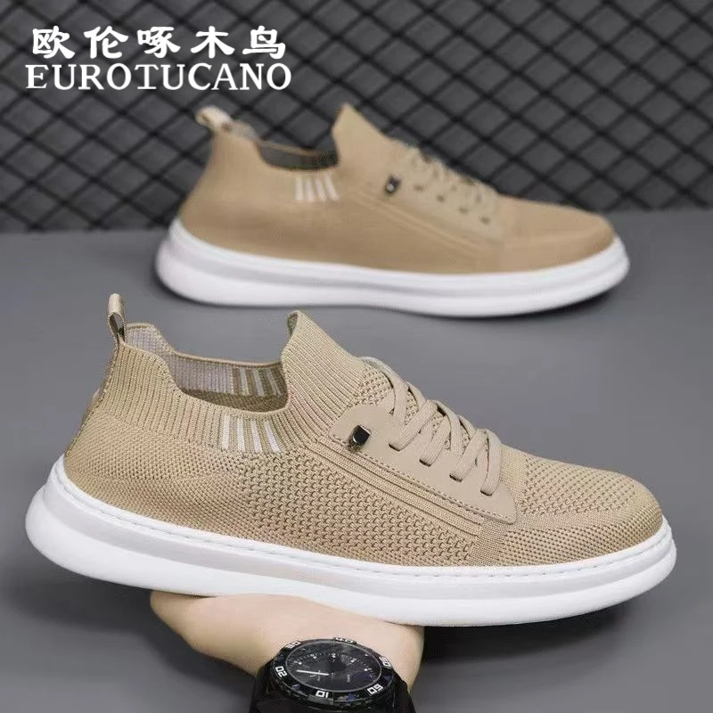 欧伦啄木鸟EUROTUCANO男鞋夏季飞织网面鞋子男款男士开车专用鞋
