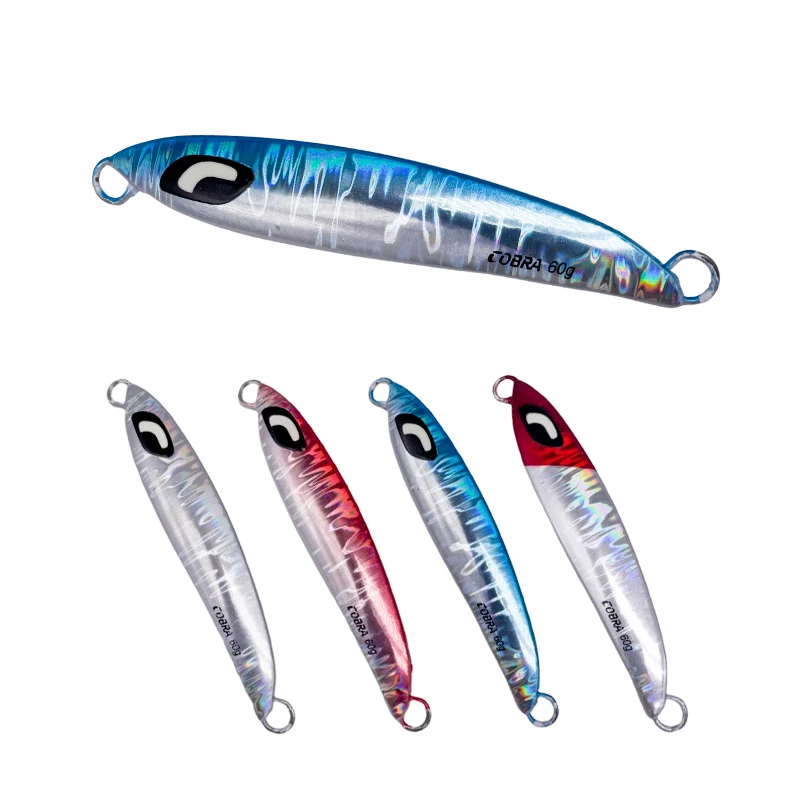 清仓海钓慢摇铁板60g80g飘落铁板饵船钓黑头路亚马友GT夜光眼铁板