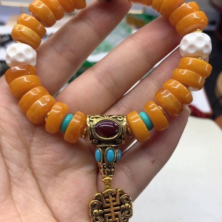 琥珀颈饰未镶嵌吊坠