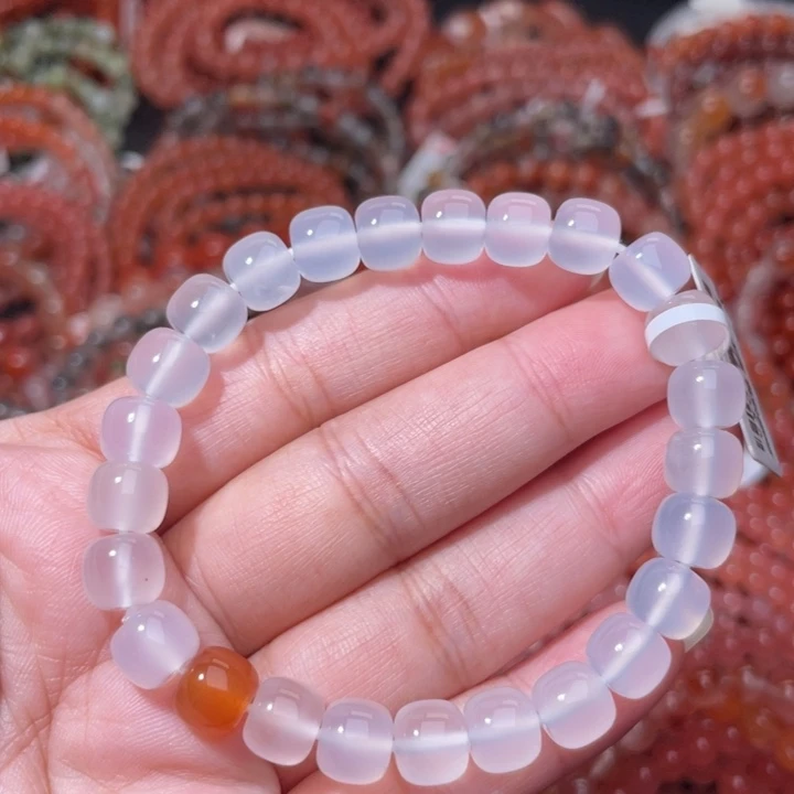 南红玛瑙未镶嵌荔枝冻老型单圈8+4590