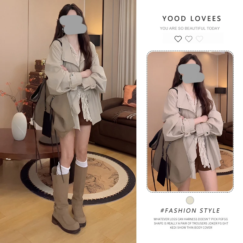 超好看简约通勤韩系夹克短外套2025新款复古宽松显瘦开衫休闲上衣