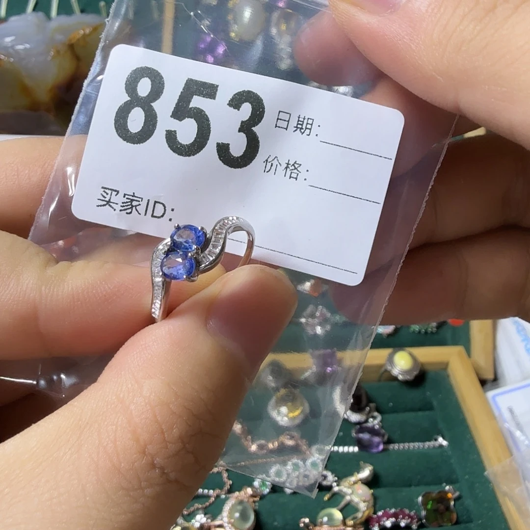 灬***突石英岩玉银S925镶嵌戒指