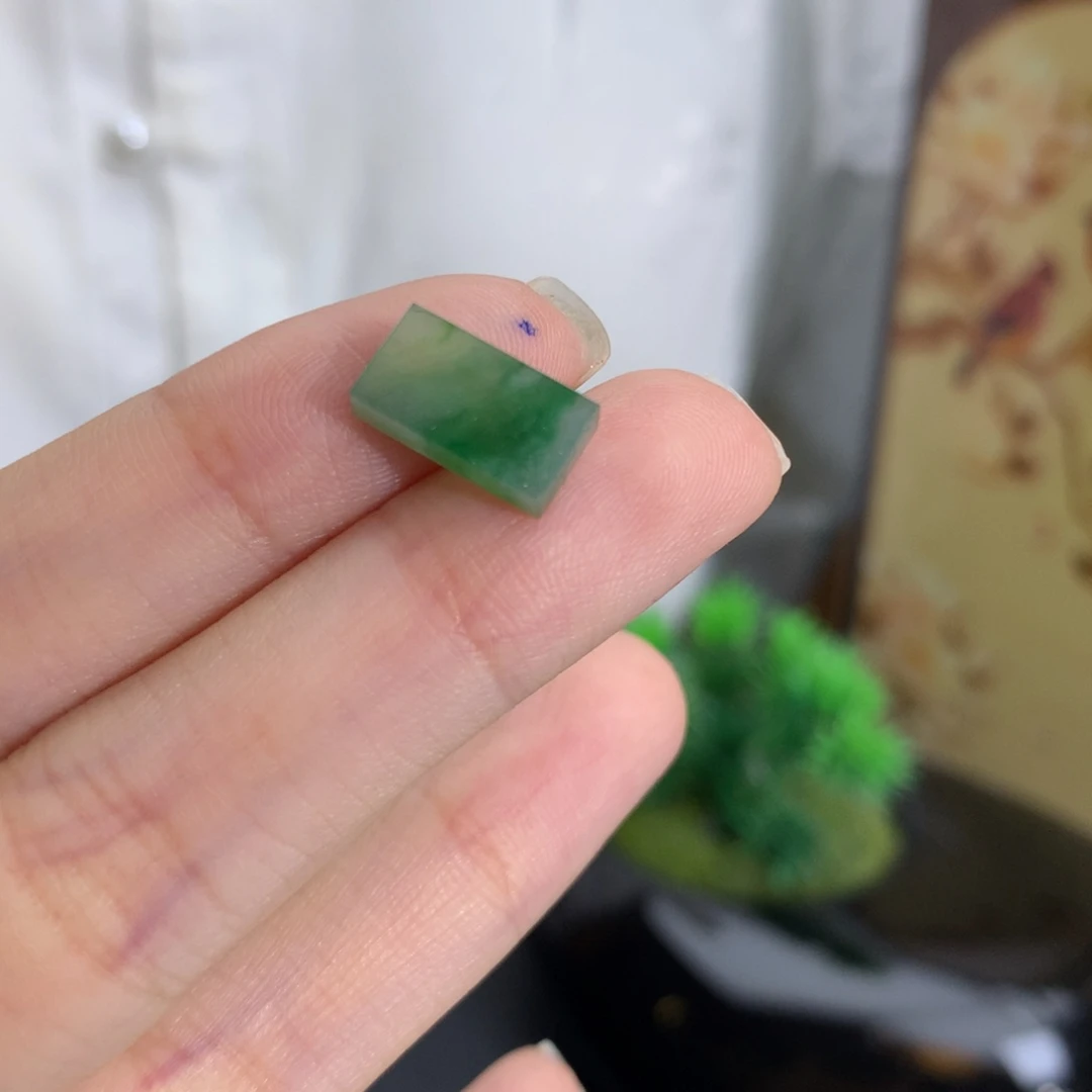 翡翠散珠卡11.8×6.4×3.2冰绿小方块