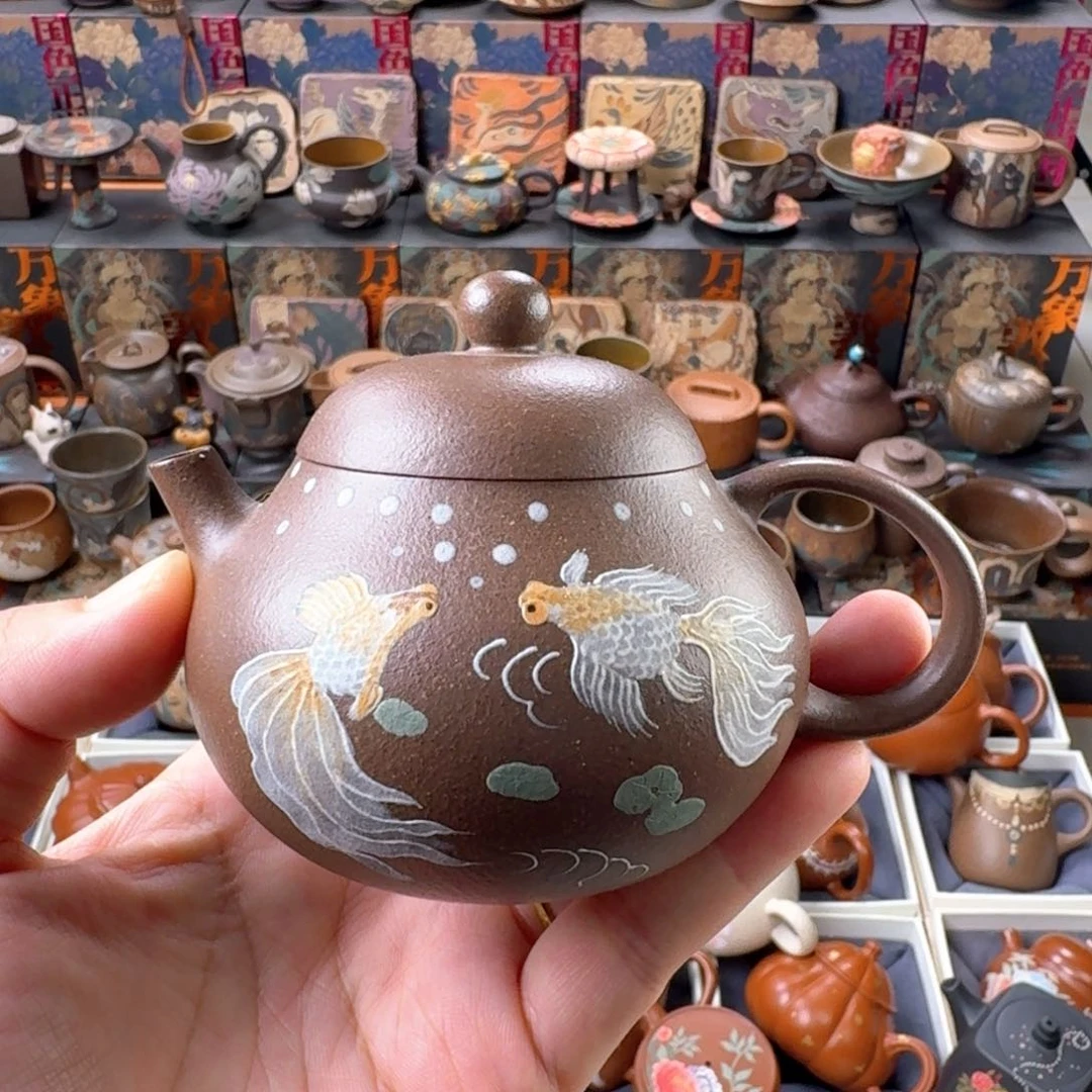 茶壶紫砂155ml精工半手