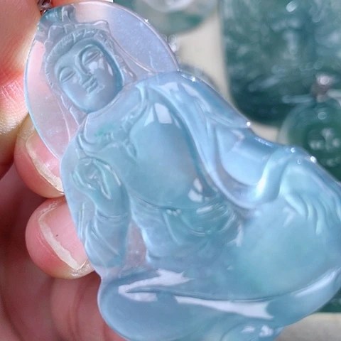 【闪购商品】翡翠18K金镶嵌吊坠(不含链)