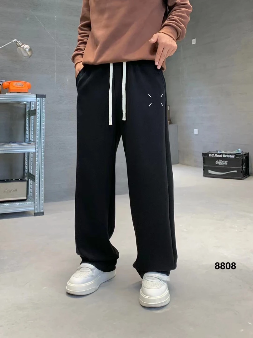 刺绣保暖透气潮休闲裤时尚长裤抽绳卫裤秋季宽松针织秋冬春季