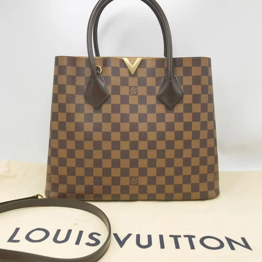 95新 LouisVuitton/路易威登 洋诚二手 LV棋盘格托特包