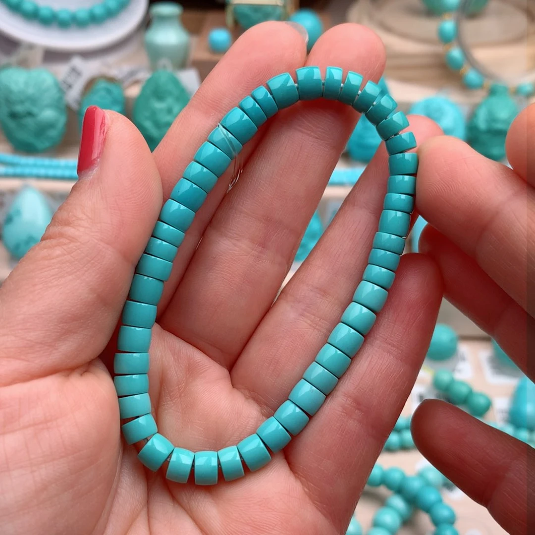 绿松石珠宝奇石未镶嵌5.8mm