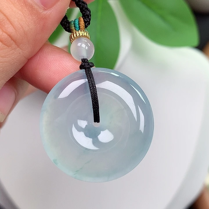 翡翠未镶嵌颈饰平安扣 29.2x6.0mm