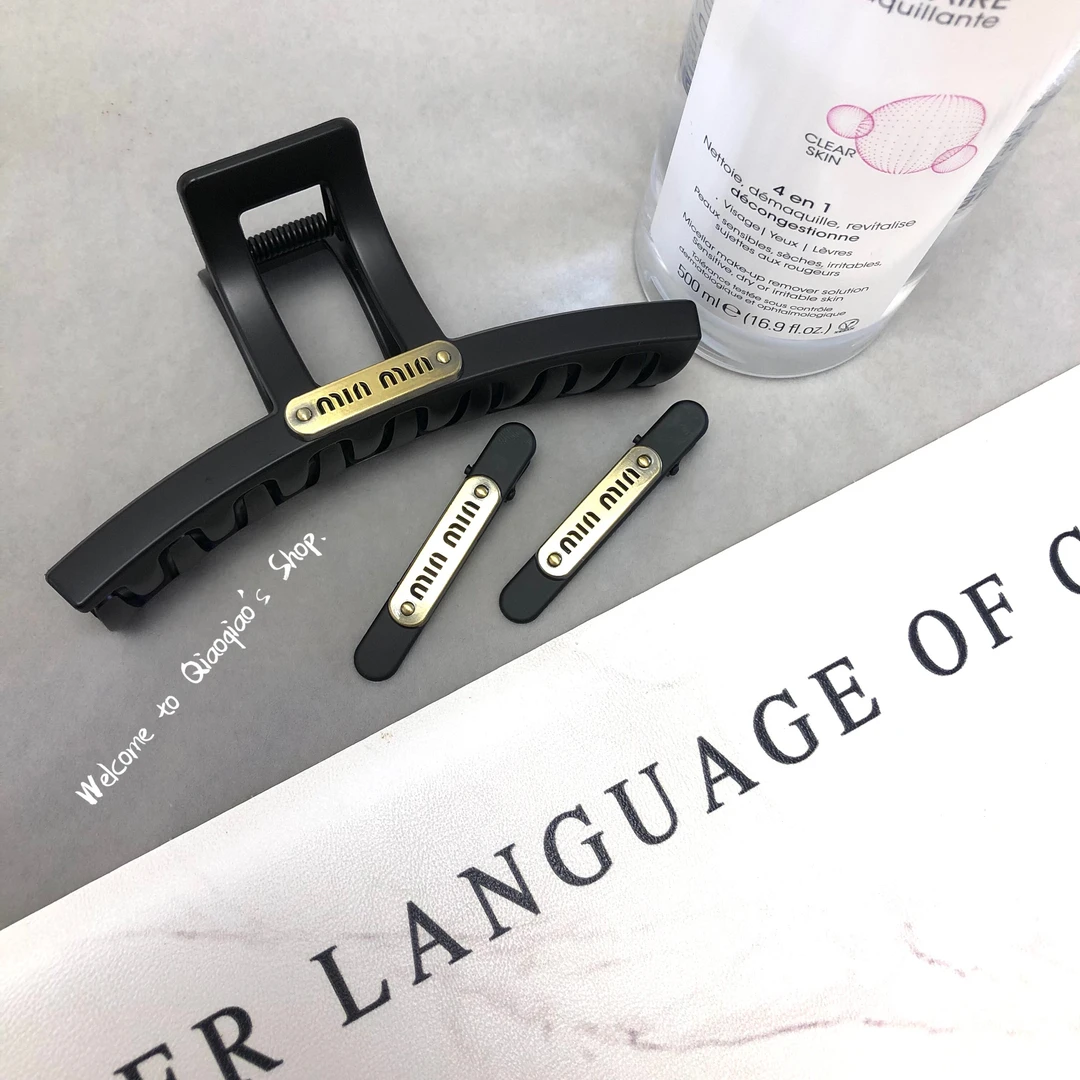 高级气质拉丝min字母抓夹