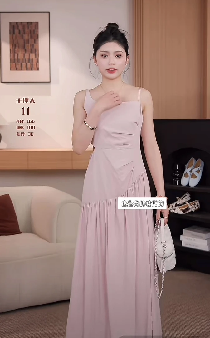 【十一清清】NO退NO换 露腰时尚春夏超显瘦连衣裙-罗勒晚风-68