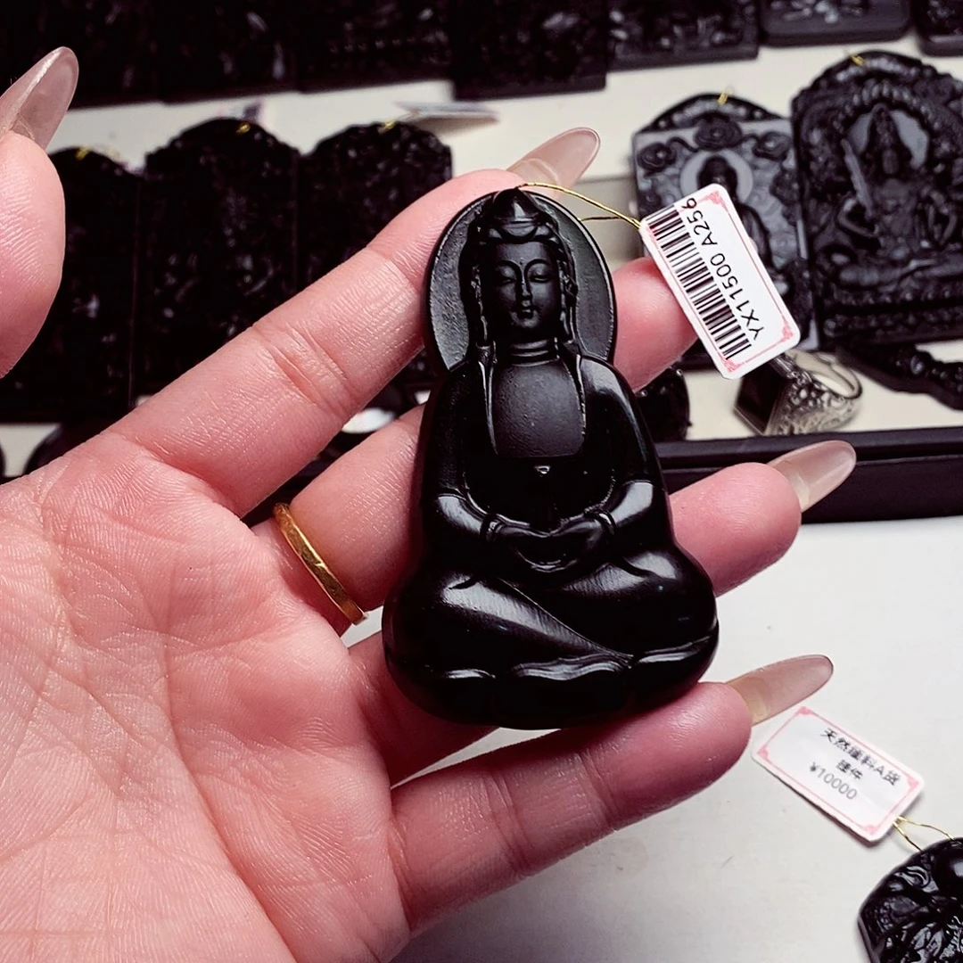 天然缅料A货观音挂件送珠链256