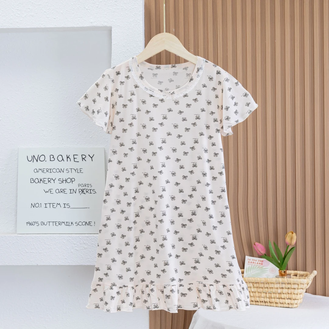 【断码清微瑕-看清楚下单】天丝莱赛尔儿童女孩睡裙睡衣女童