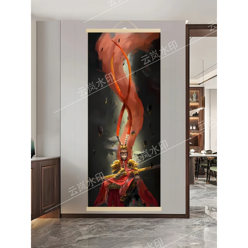 【151齐天大圣】60x120cm现代简约挂轴装饰画办公室家居装饰画