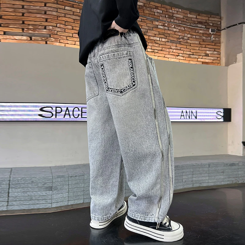 儿童装男童春装裤子2025新款春秋款中大童牛仔裤长裤春季男孩休闲