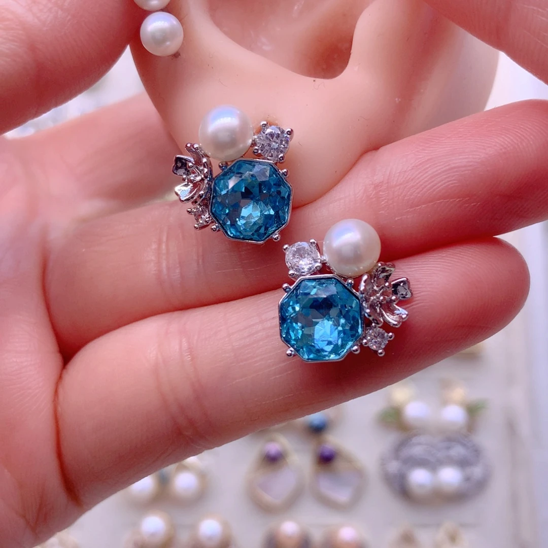 耳饰淡水珍珠合金