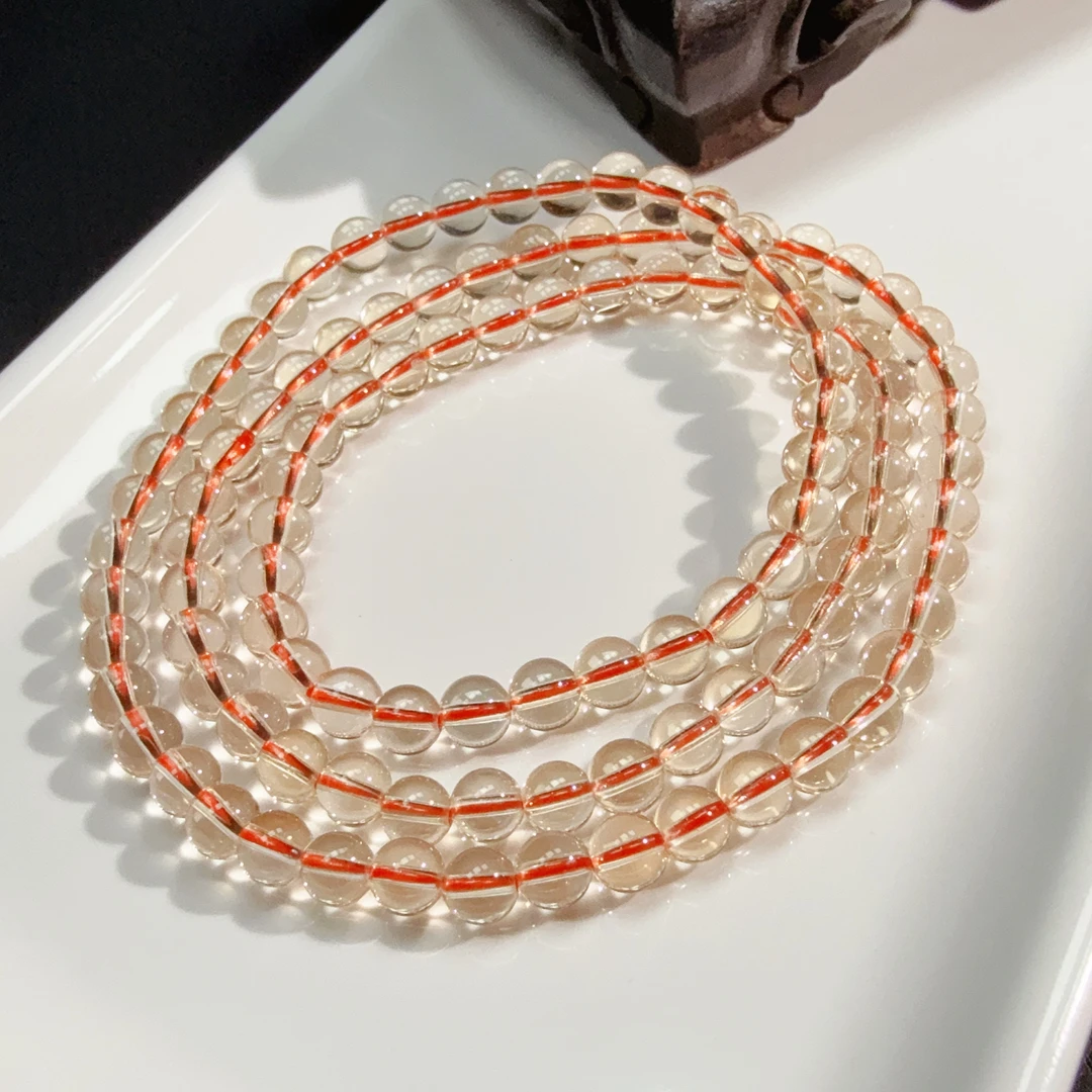 【伟伟鉴定】天然黄水晶 圆珠长串 5+时尚百搭饰品