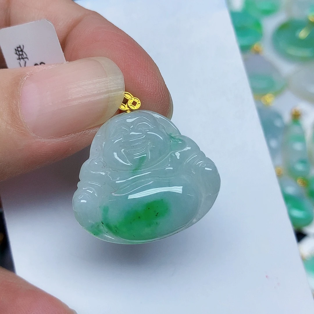 翡翠18K金镶嵌颈饰467873