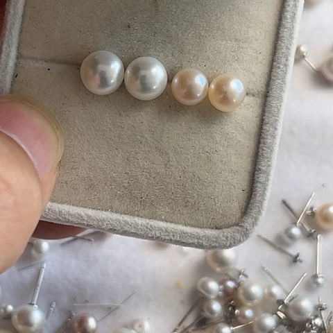 淡水珍珠颈饰银S925镶嵌混*间