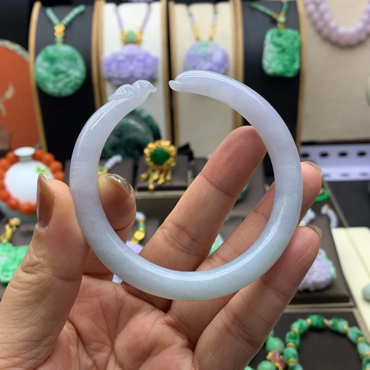 翡翠未镶嵌手链翡翠手镯55