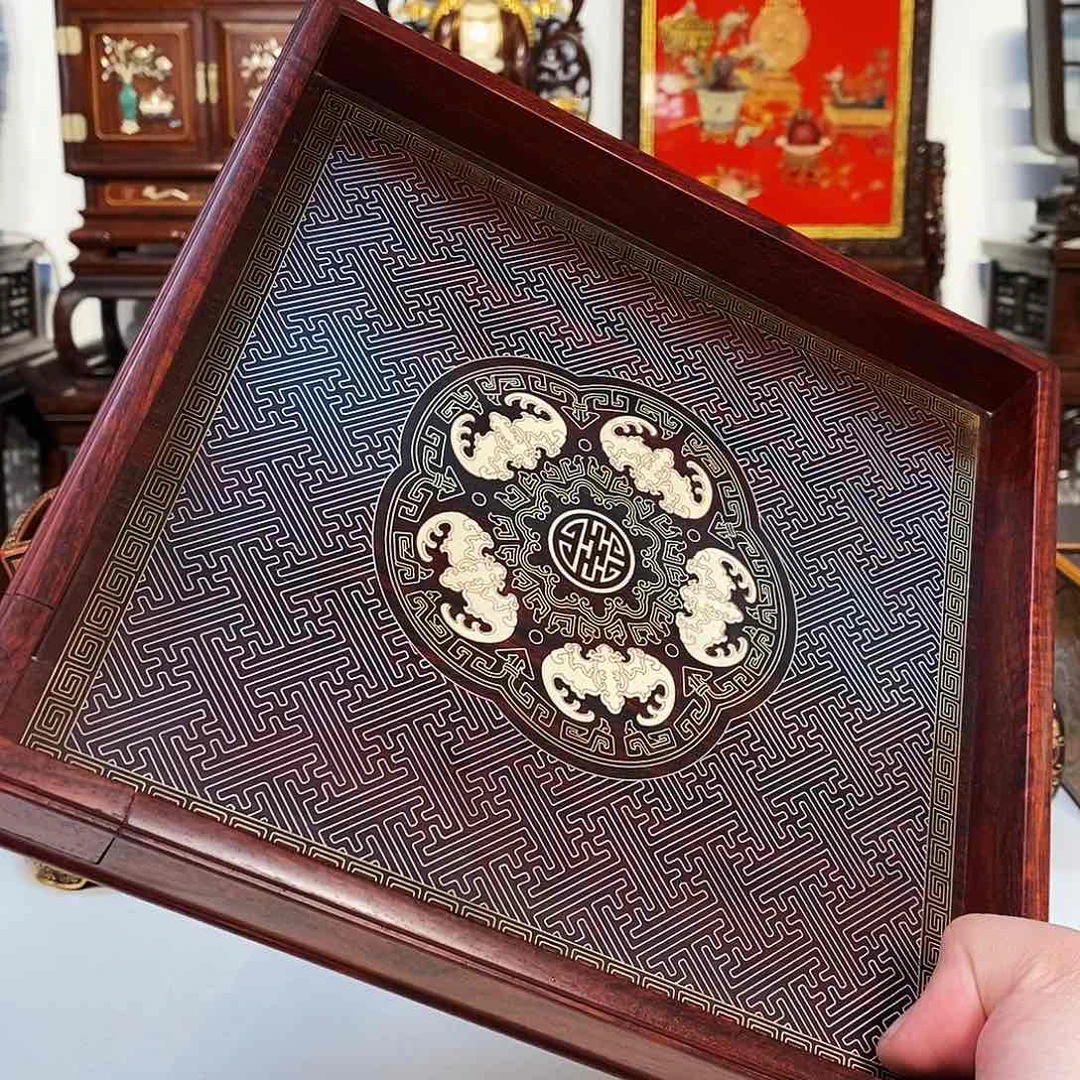 紫檀木类成套家具小叶紫檀托盘