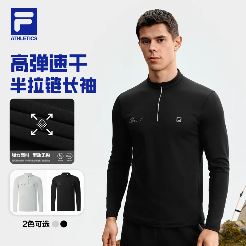 Fila/斐乐男子秋【柔软舒适高级】运动通勤针织长袖上衣A11M531201F