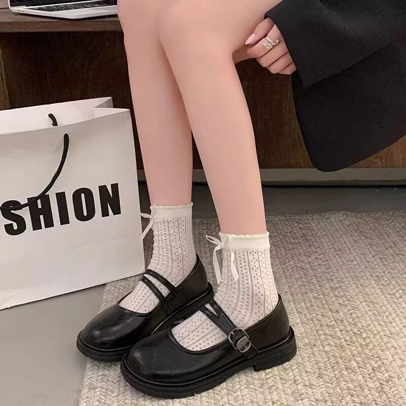 533新款浅口方头低跟女单鞋柔软舒适开车逛街平底鞋潮玛丽珍