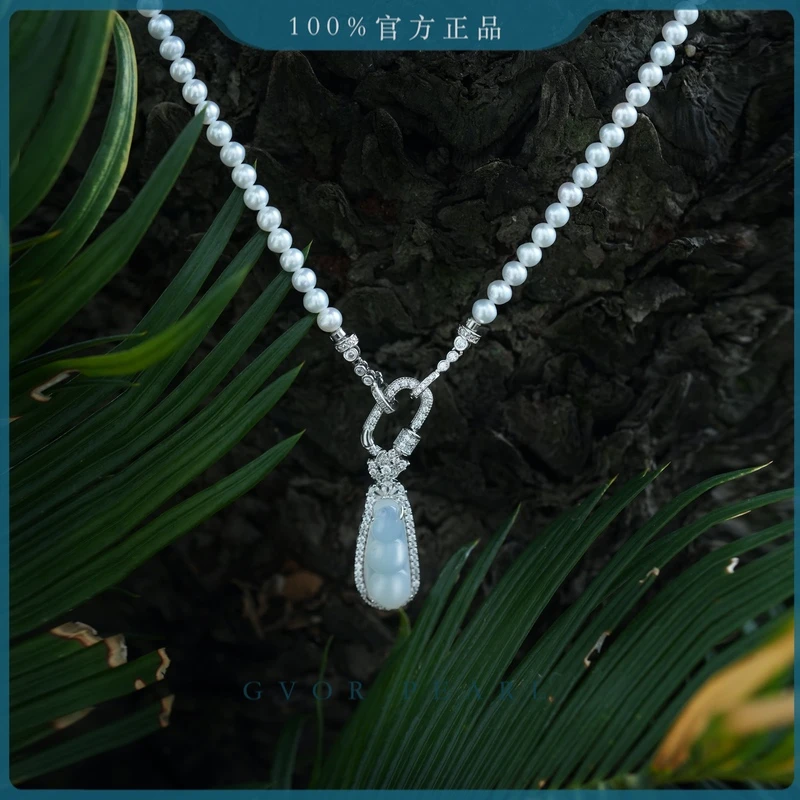 正品 热卖爆款｜4-5高品质天然baby珍珠玉髓福豆项链C1333