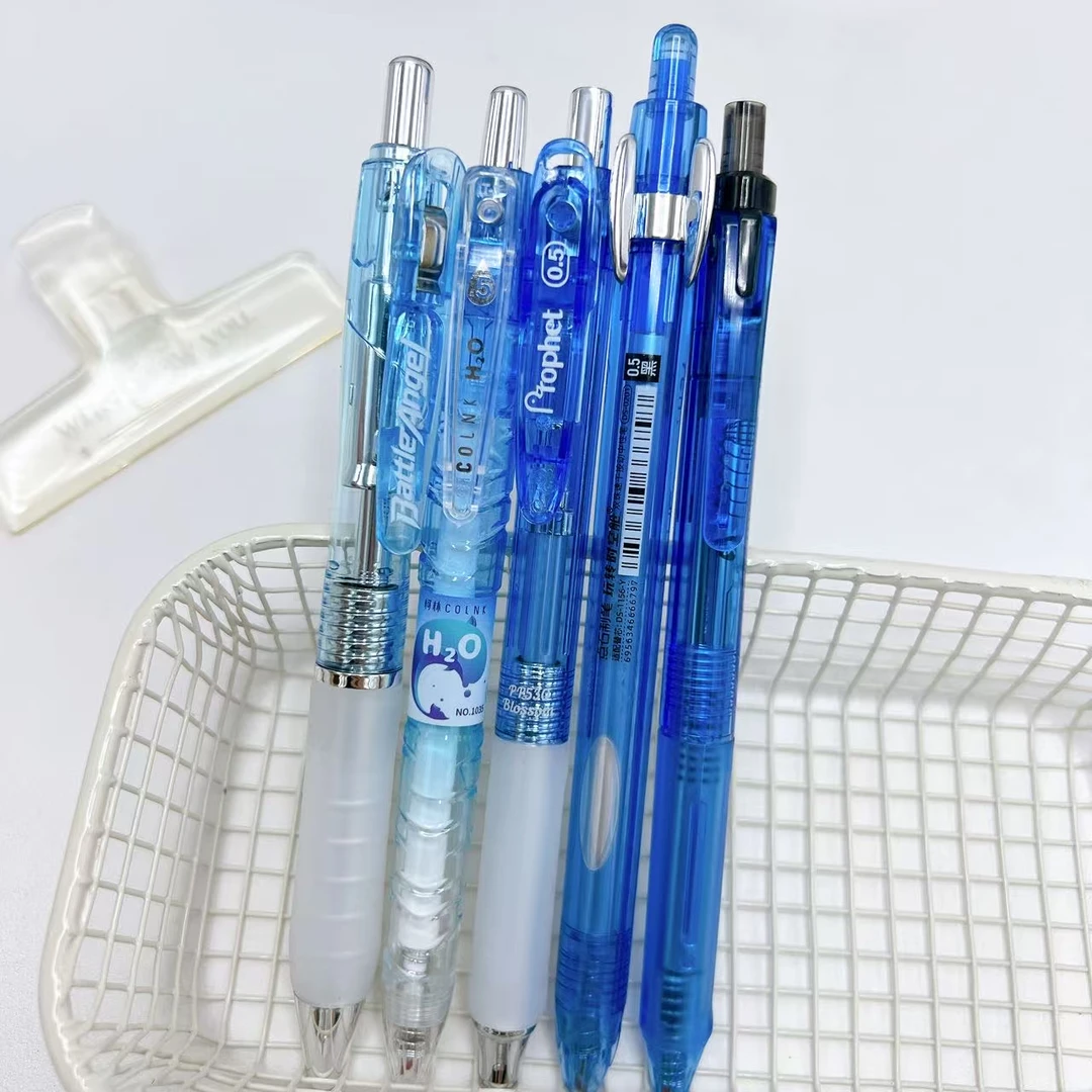 【黑墨/5支】A06蓝透杆,玩转时空舱霓虹繁花天使..掉封蜡不售后