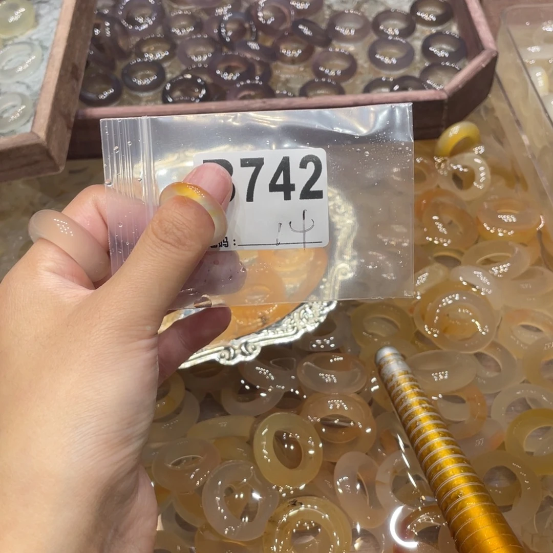 玛瑙/玉髓未镶嵌戒指742