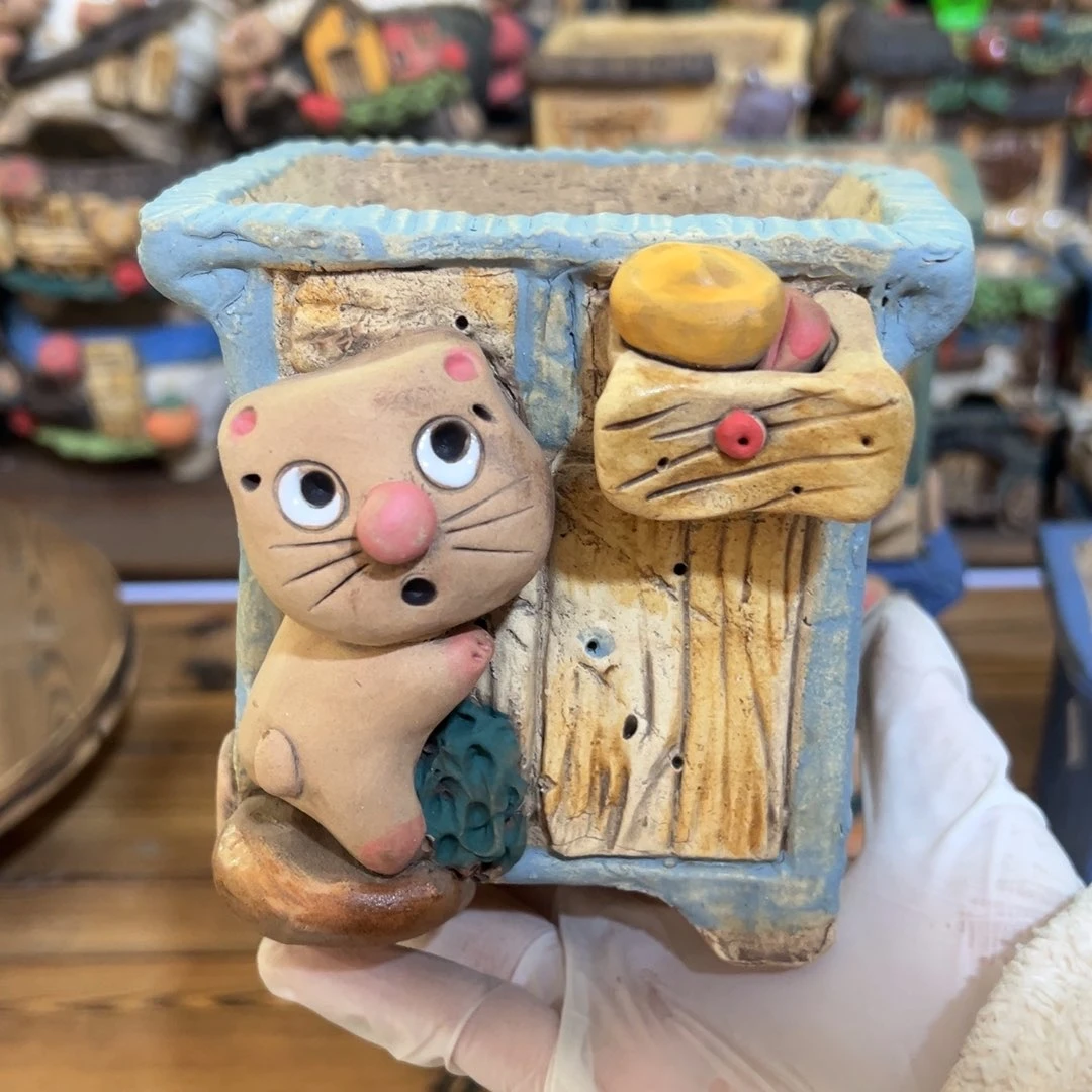 红陶一****界嘻哈多肉花盆