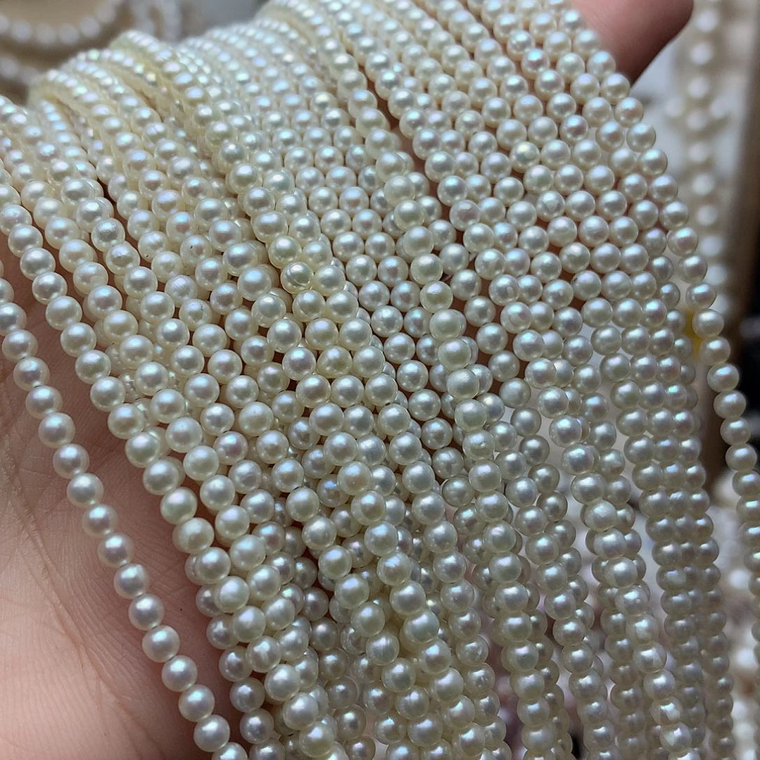 淡水珍珠3mm未镶嵌x16项链