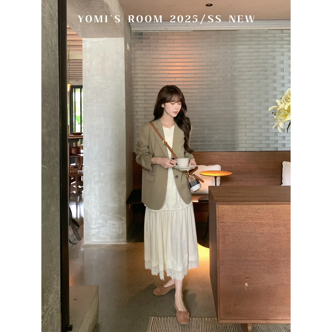 【现货】YOMI小个子【摩登新语】高级感气质时尚百搭西装外套女春季